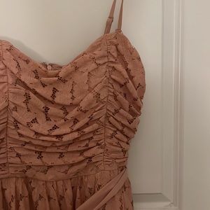 Blush Pink Lace Cocktail Dress